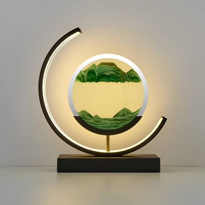 Lampa z piaskiem LED – dekoracyjna, z pilotem i aplikacją, 3 barwy światła