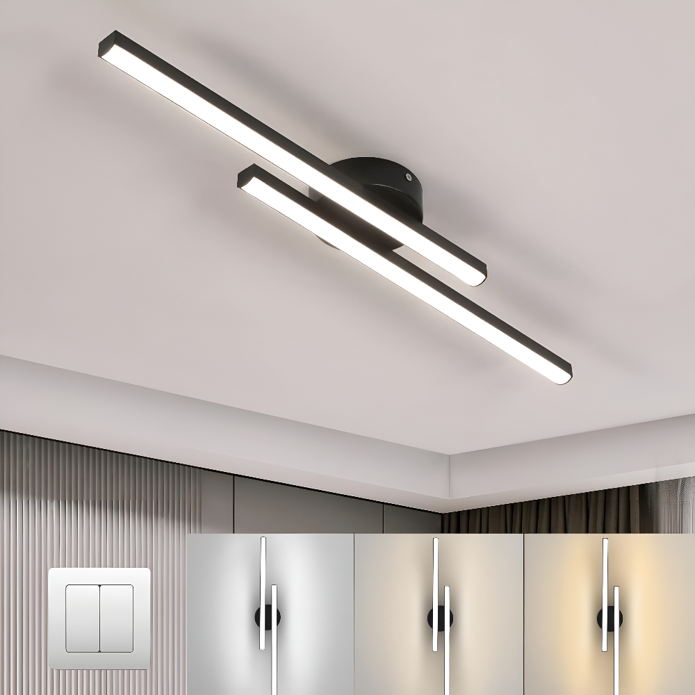 Nowoczesna lampa sufitowa LED do salonu aluminiowa