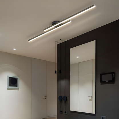 Nowoczesna lampa sufitowa LED do salonu aluminiowa