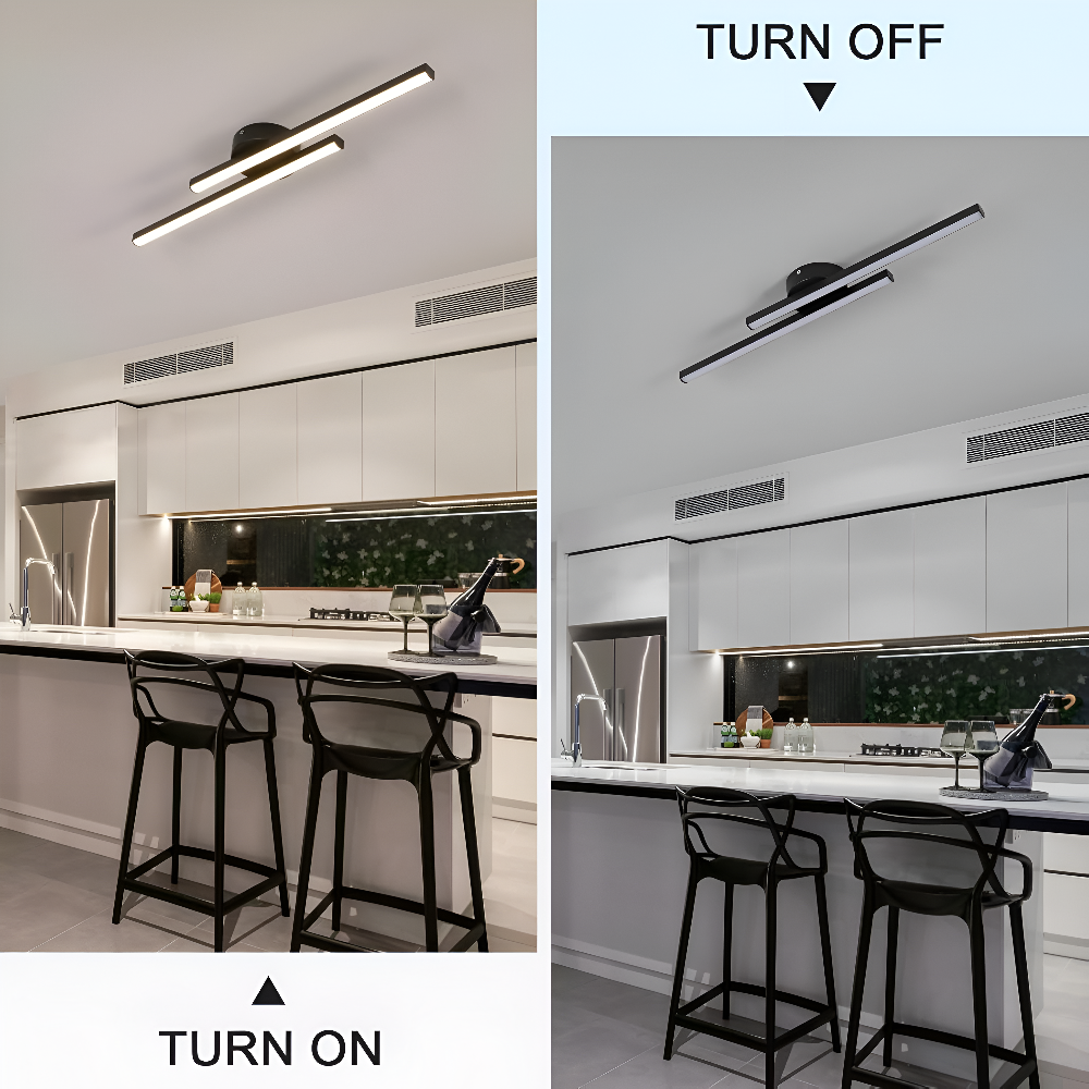 Nowoczesna lampa sufitowa LED do salonu aluminiowa