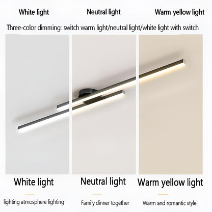 Nowoczesna lampa sufitowa LED do salonu aluminiowa