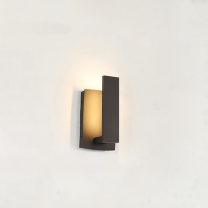 Czarna lampa ścienna zewnętrzna LED aluminiowa