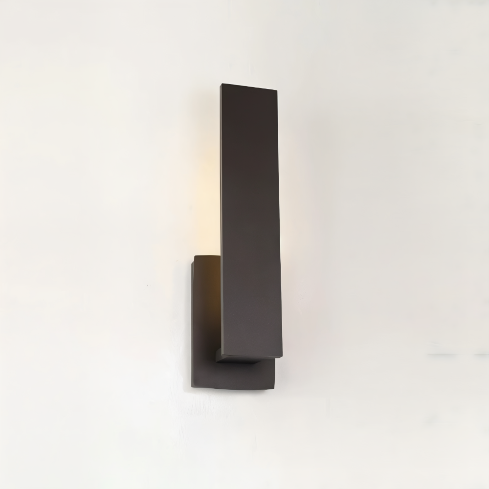 Czarna lampa ścienna zewnętrzna LED aluminiowa