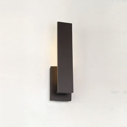 Czarna lampa ścienna zewnętrzna LED aluminiowa