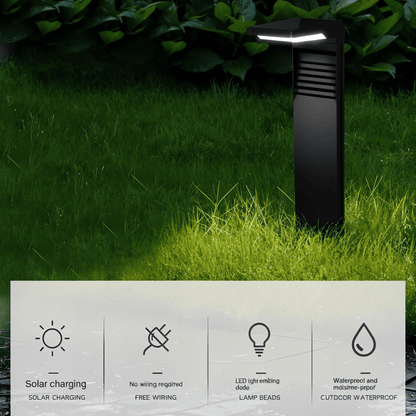 Solarna lampa ogrodowa LED IP66 do ścieżek i tarasu