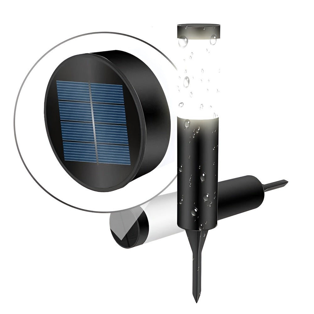 Solarna lampa ogrodowa słupek ze stali nierdzewnej