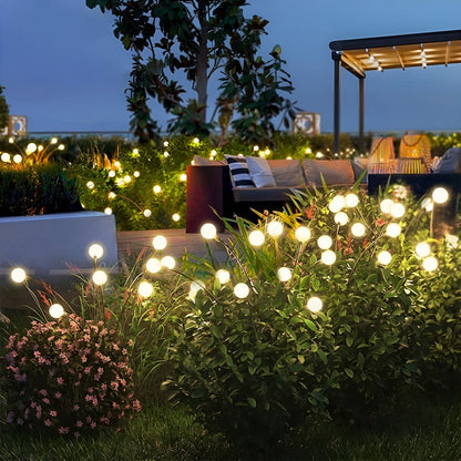 Solarne lampki ogrodowe LED imitujące świetliki