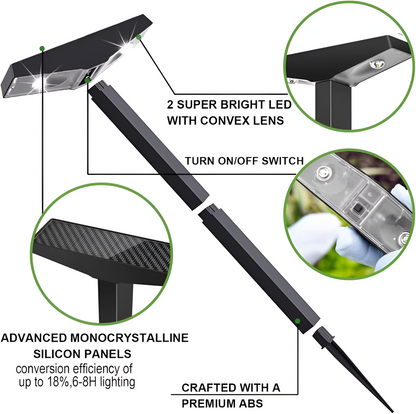 Solarne lampy ogrodowe LED 4 sztuki do tarasu