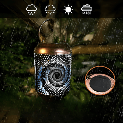 Solarna lampa ogrodowa LED z efektem spirali
