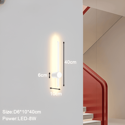 Liniowa lampa ścienna LED w stylu skandynawskim