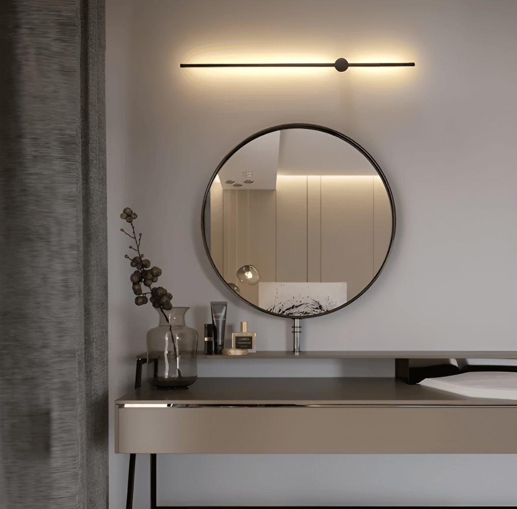 Liniowa lampa ścienna LED w stylu skandynawskim