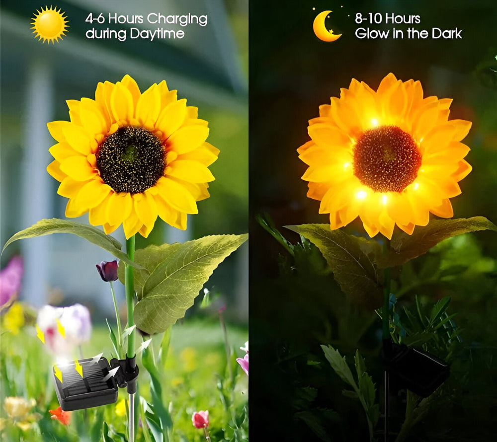 Solarna lampa ogrodowa LED słonecznik IP65