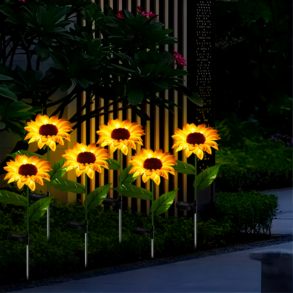 Solarna lampa ogrodowa LED słonecznik IP65
