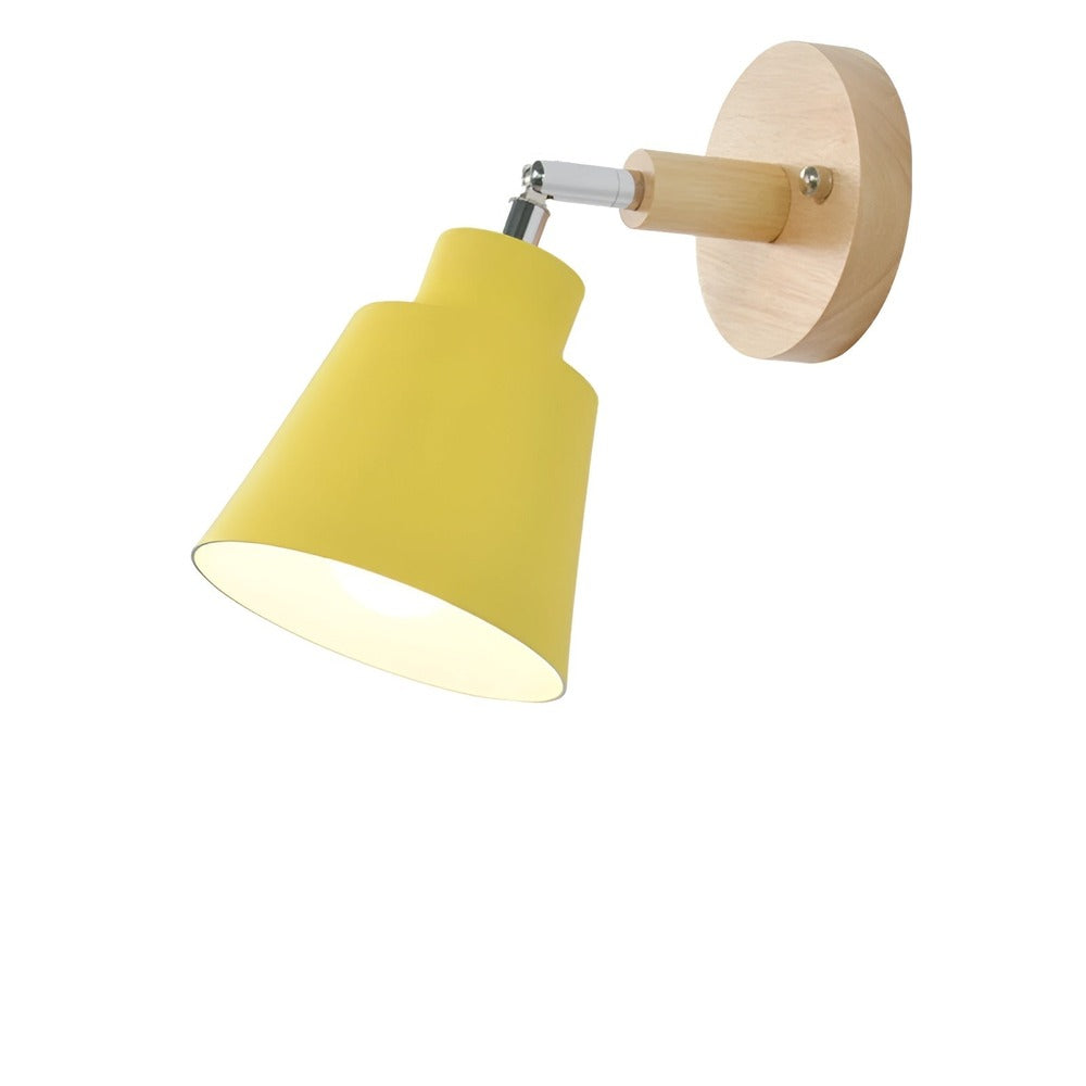Regulowana lampa ścienna z żelaza z przełącznikiem