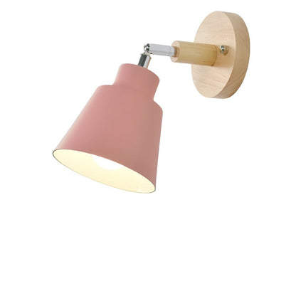 Regulowana lampa ścienna z żelaza z przełącznikiem