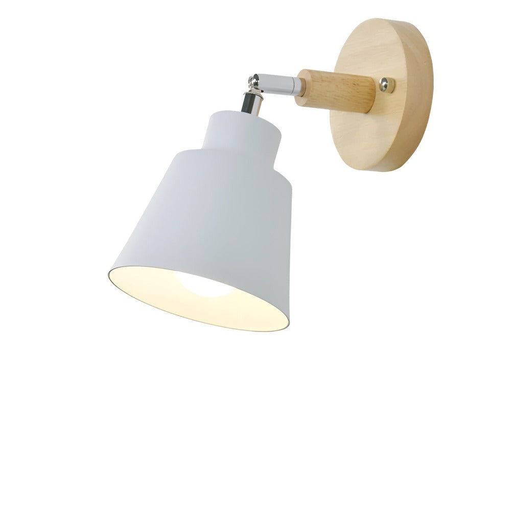 Regulowana lampa ścienna z żelaza z przełącznikiem