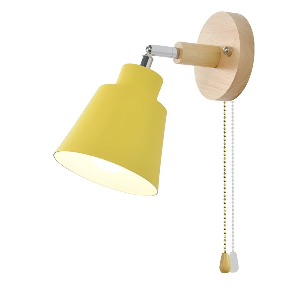 Regulowana lampa ścienna z żelaza z przełącznikiem