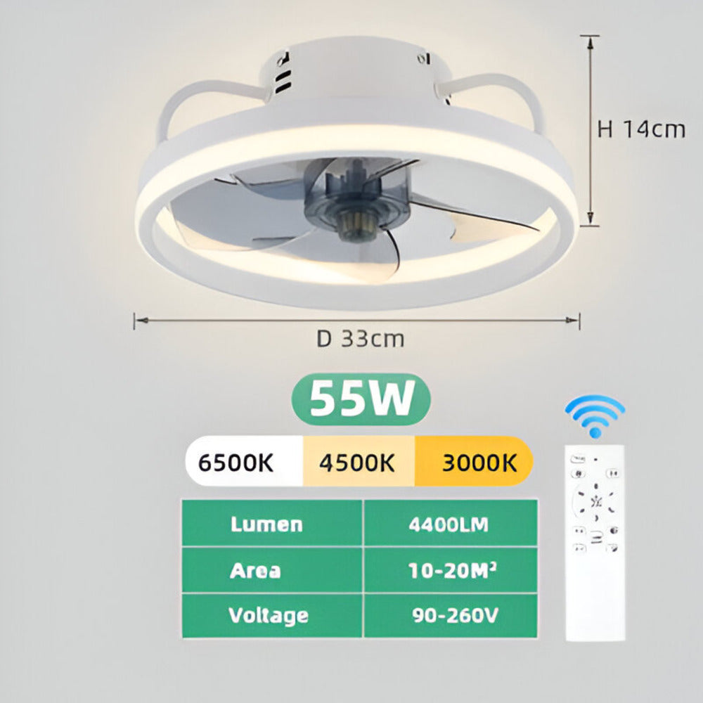 Wentylator sufitowy LED z pilotem i aplikacją