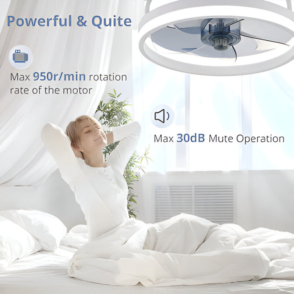 Wentylator sufitowy LED z pilotem i aplikacją