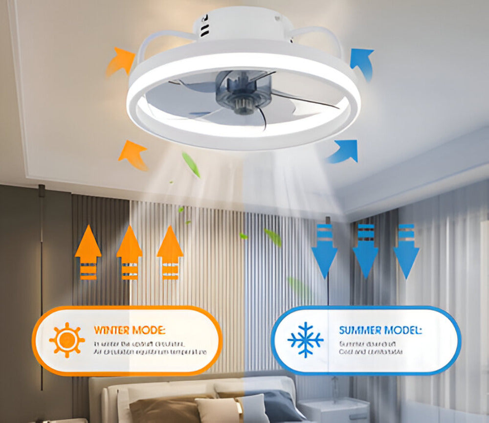 Wentylator sufitowy LED z pilotem i aplikacją