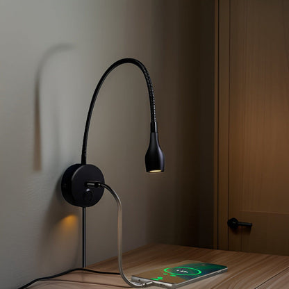 Lampa ścienna LED z dotykowym sterowaniem i portem USB
