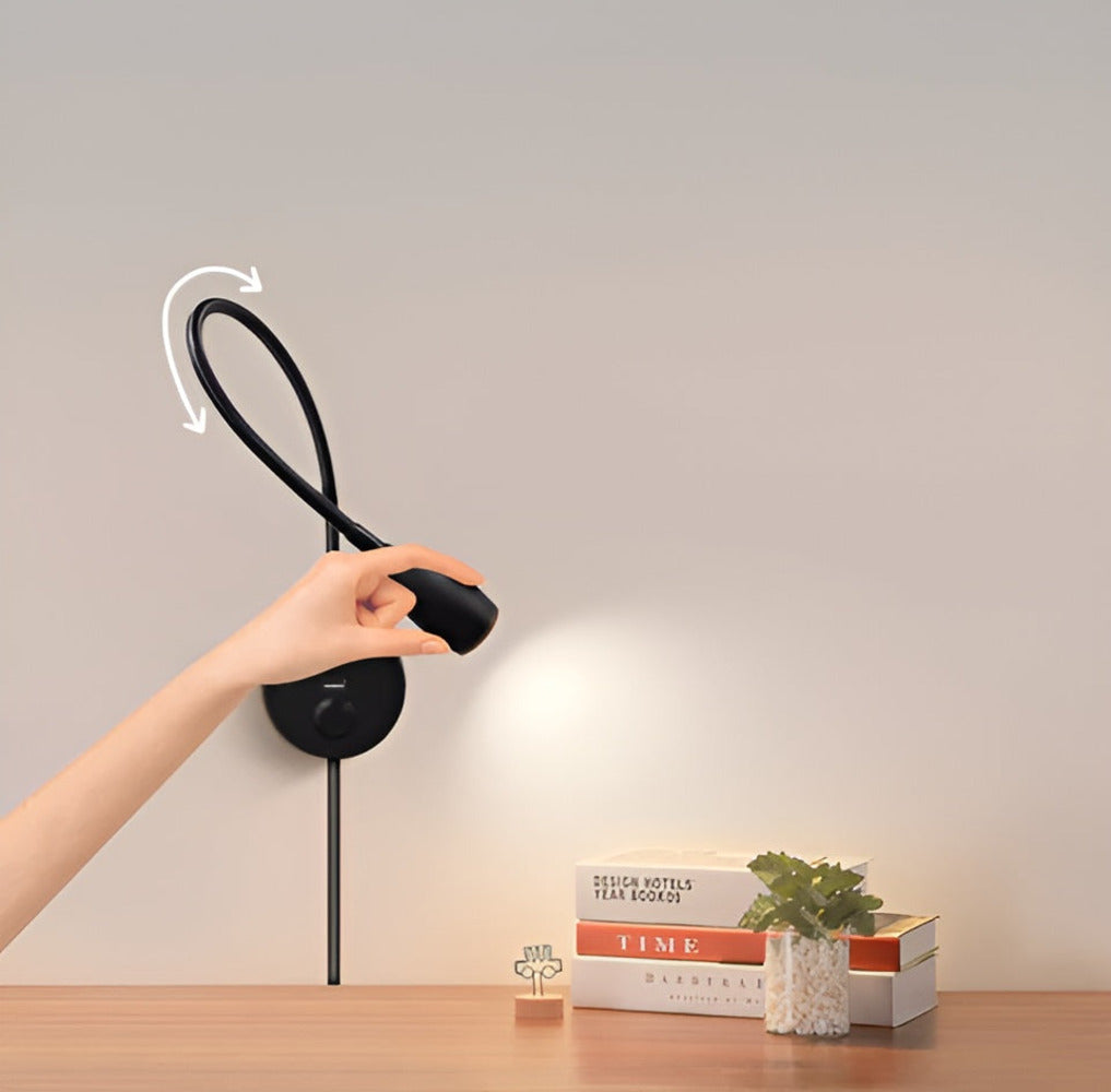 Lampa ścienna LED z dotykowym sterowaniem i portem USB