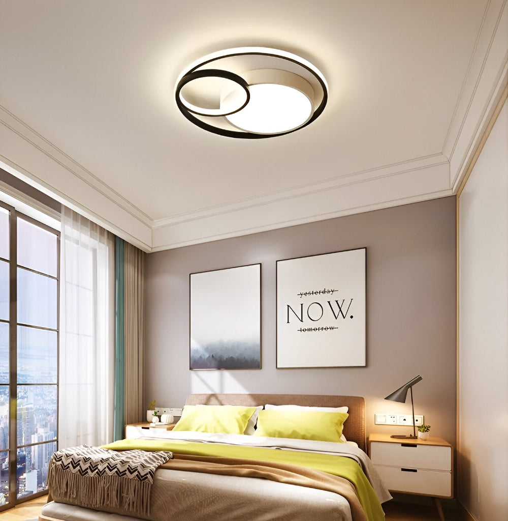 Nowoczesna lampa sufitowa LED okrągła ściemnialna