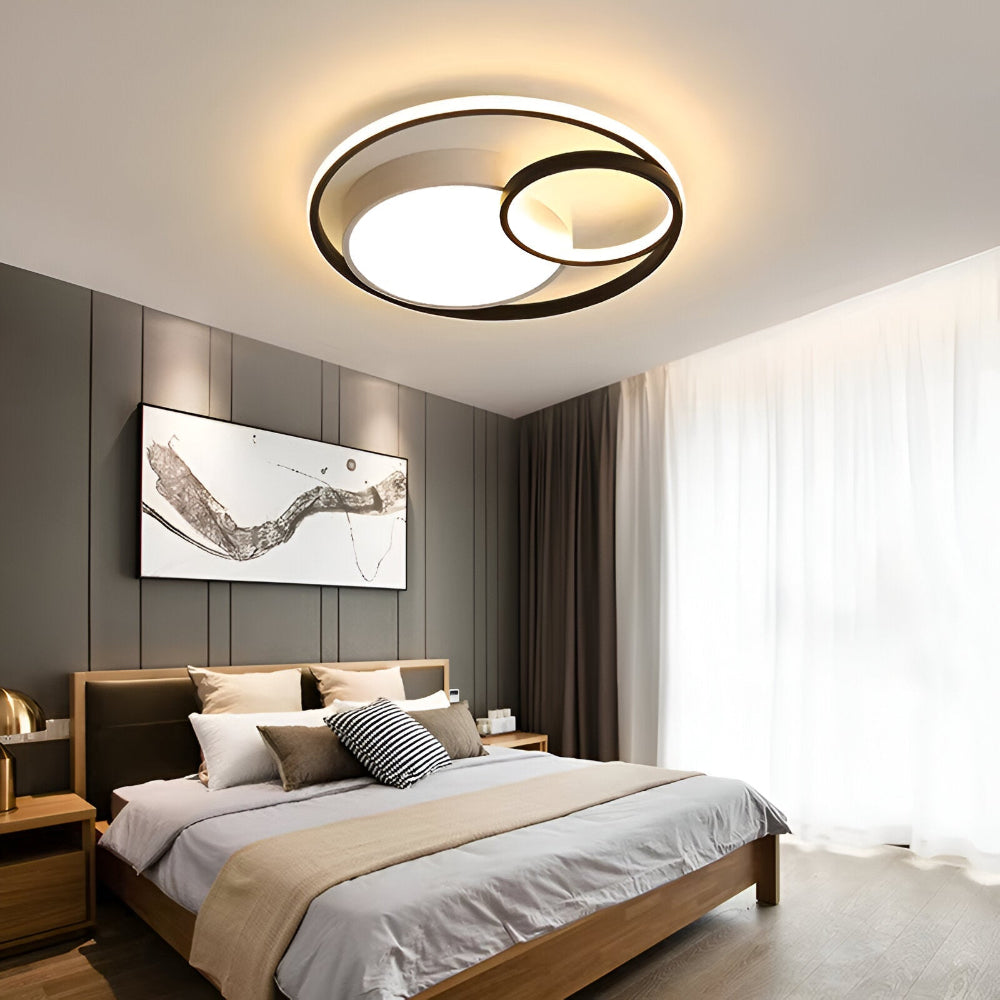 Nowoczesna lampa sufitowa LED okrągła ściemnialna