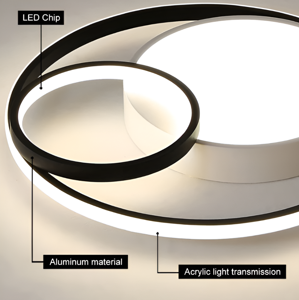 Nowoczesna lampa sufitowa LED okrągła ściemnialna