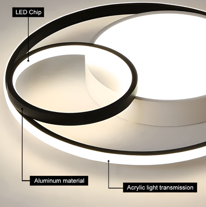 Nowoczesna lampa sufitowa LED okrągła ściemnialna