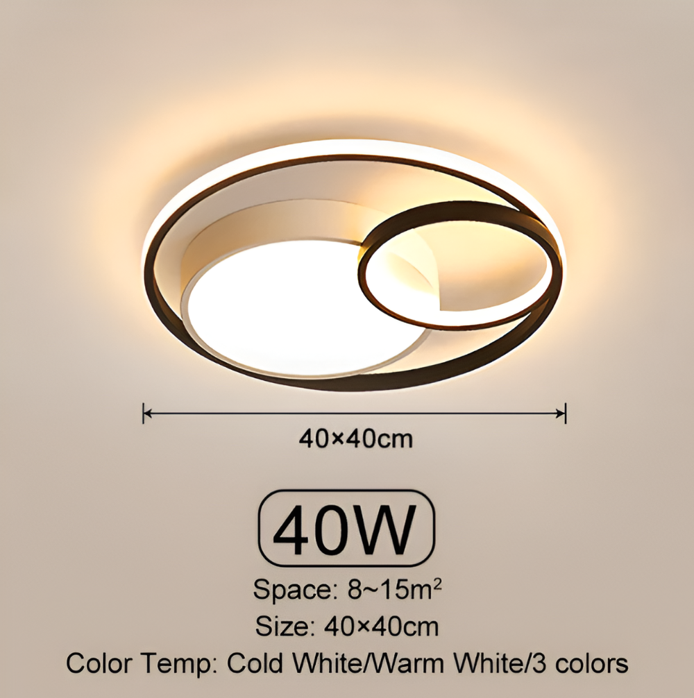 Nowoczesna lampa sufitowa LED okrągła ściemnialna
