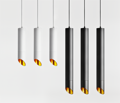 Nowoczesna lampa wisząca LED tuba aluminiowa