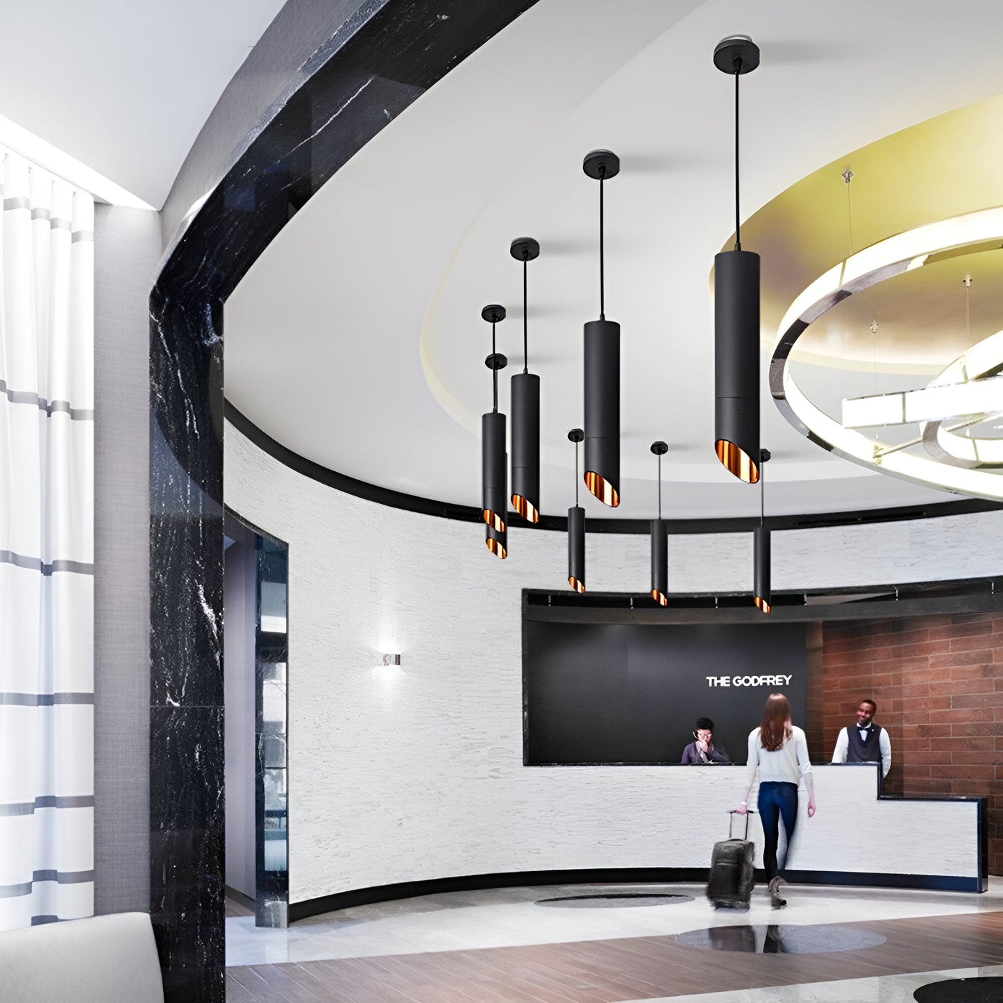 Nowoczesna lampa wisząca LED tuba aluminiowa