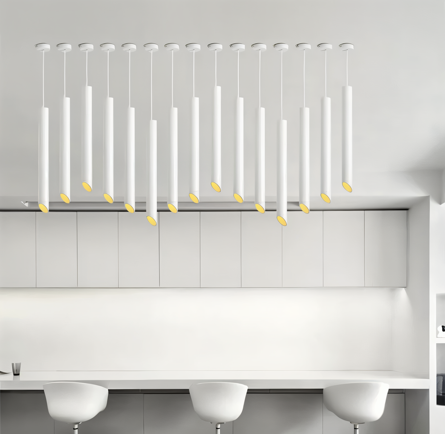 Nowoczesna lampa wisząca LED tuba aluminiowa