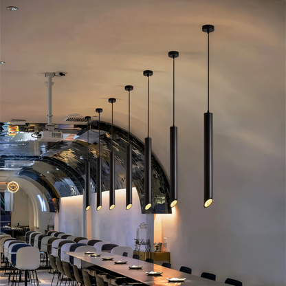 Nowoczesna lampa wisząca LED tuba aluminiowa