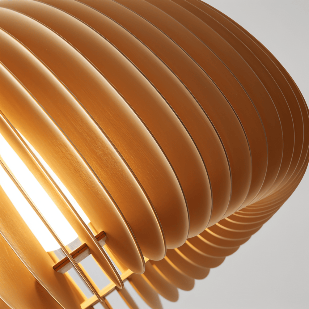 Ręcznie wykonana lampa wisząca z drewna rustykalna
