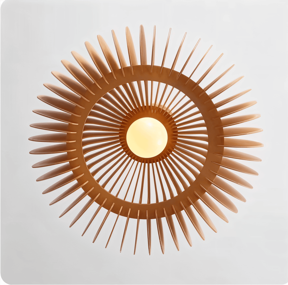 Ręcznie wykonana lampa wisząca z drewna rustykalna