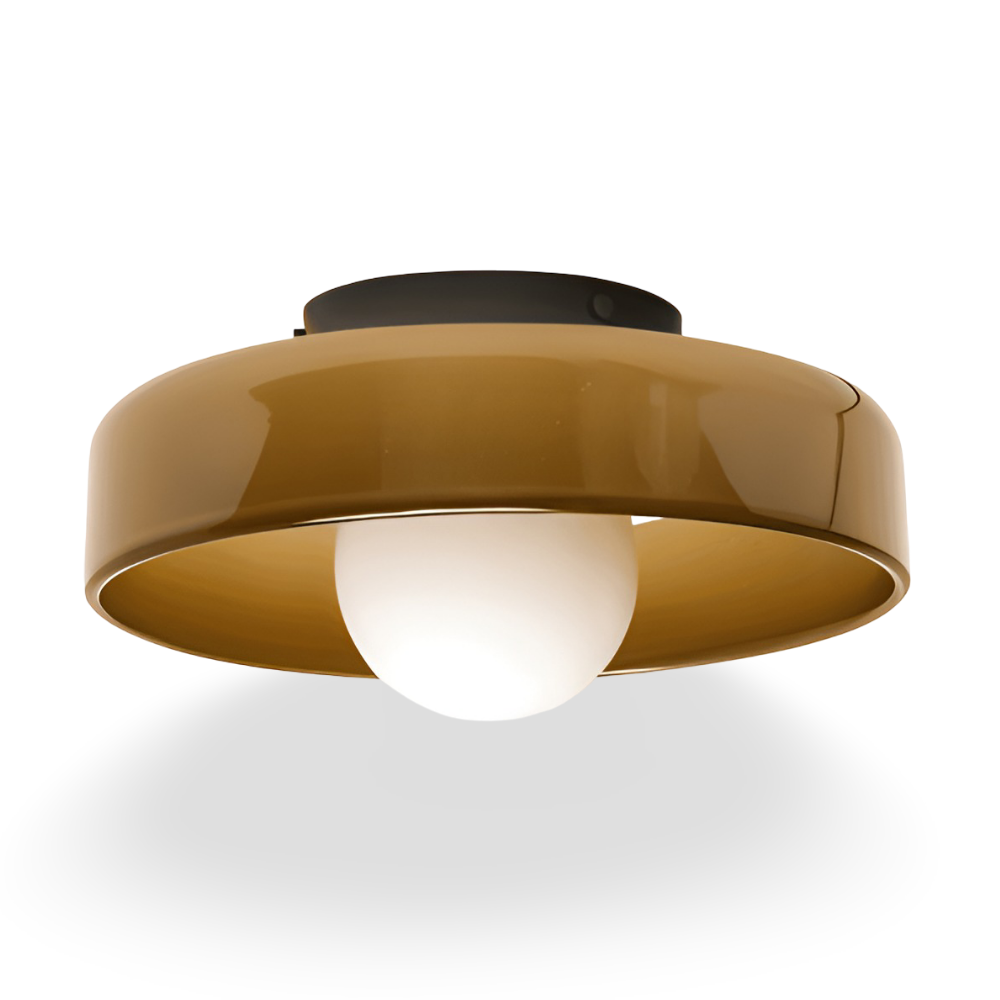 Lampa sufitowa szklana pomarańczowa nowoczesna