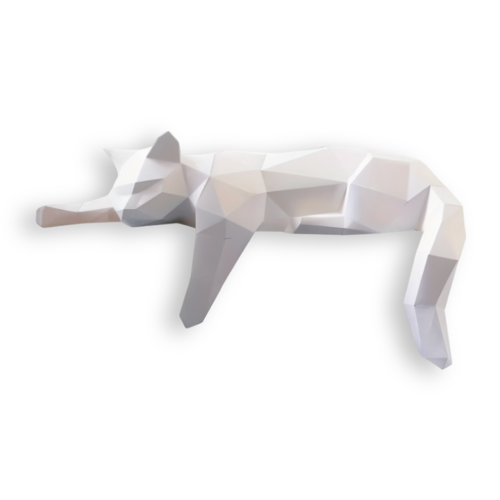 Figurka kota 3D DIY w stylu origami do nowoczesnego wnętrza