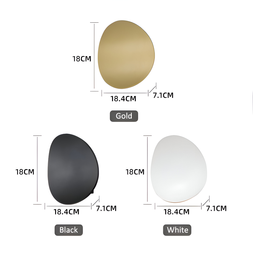 Kinkiet LED aluminiowy owalny IP65 7W
