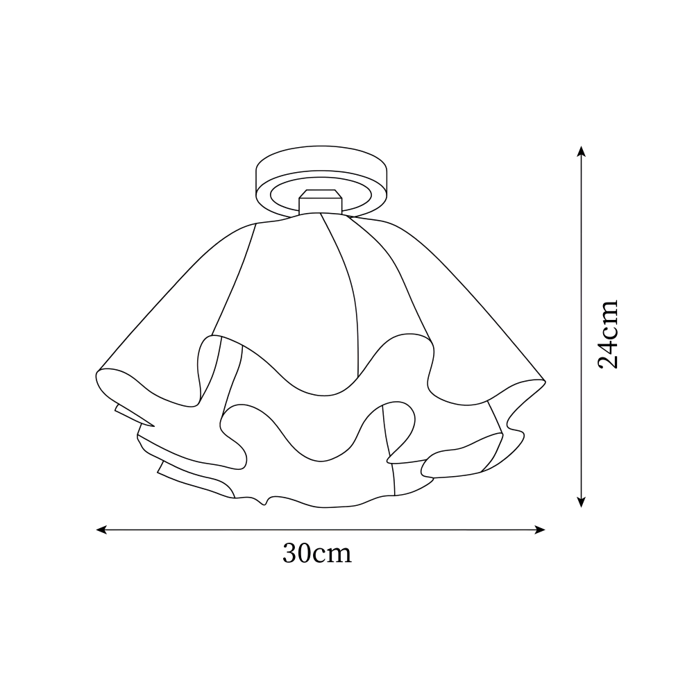 Lampa sufitowa kwiatowa biała akrylowa złota