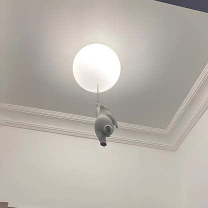 Lampa wisząca balon z misiem LED do pokoju dziecka
