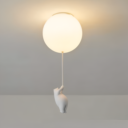 Lampa wisząca balon z misiem LED do pokoju dziecka