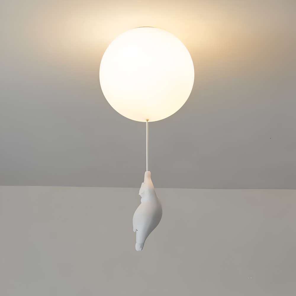 Lampa wisząca balon z misiem LED do pokoju dziecka