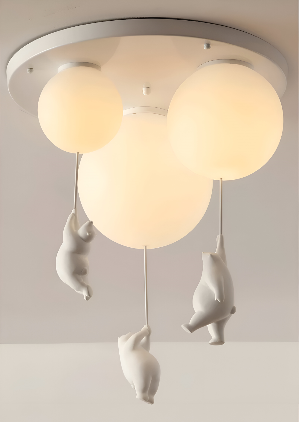 Lampa wisząca balon z misiem LED do pokoju dziecka