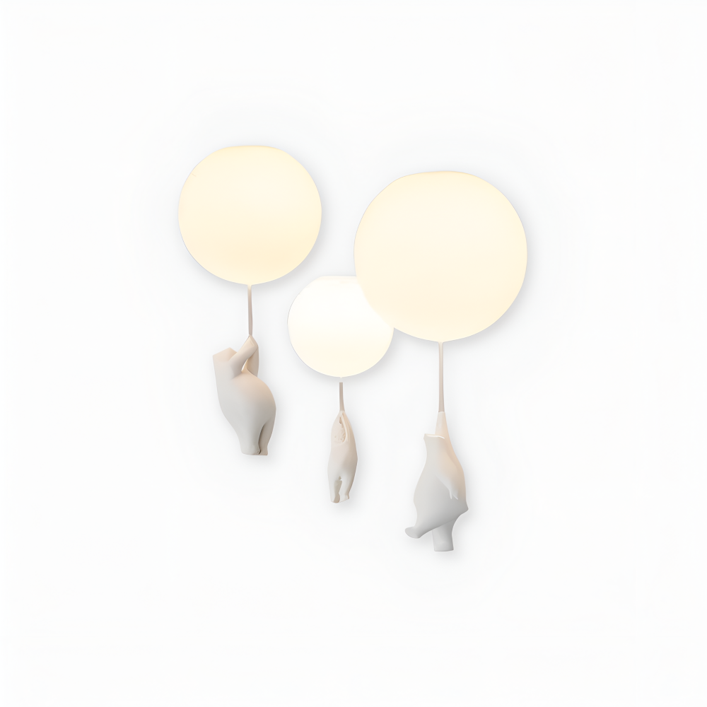 Lampa wisząca balon z misiem LED do pokoju dziecka