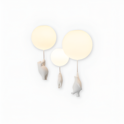 Lampa wisząca balon z misiem LED do pokoju dziecka