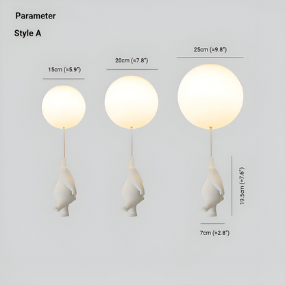 Lampa wisząca balon z misiem LED do pokoju dziecka