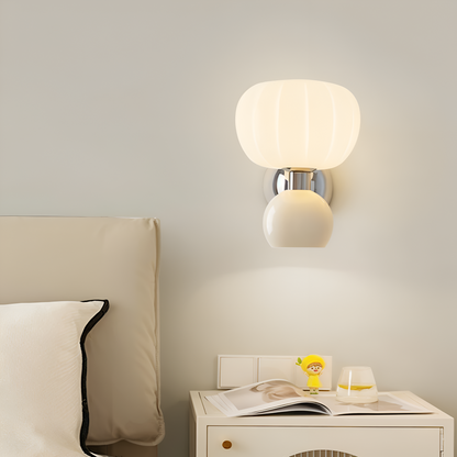 Kinkiet LED kremowy metalowy G9 minimalistyczny