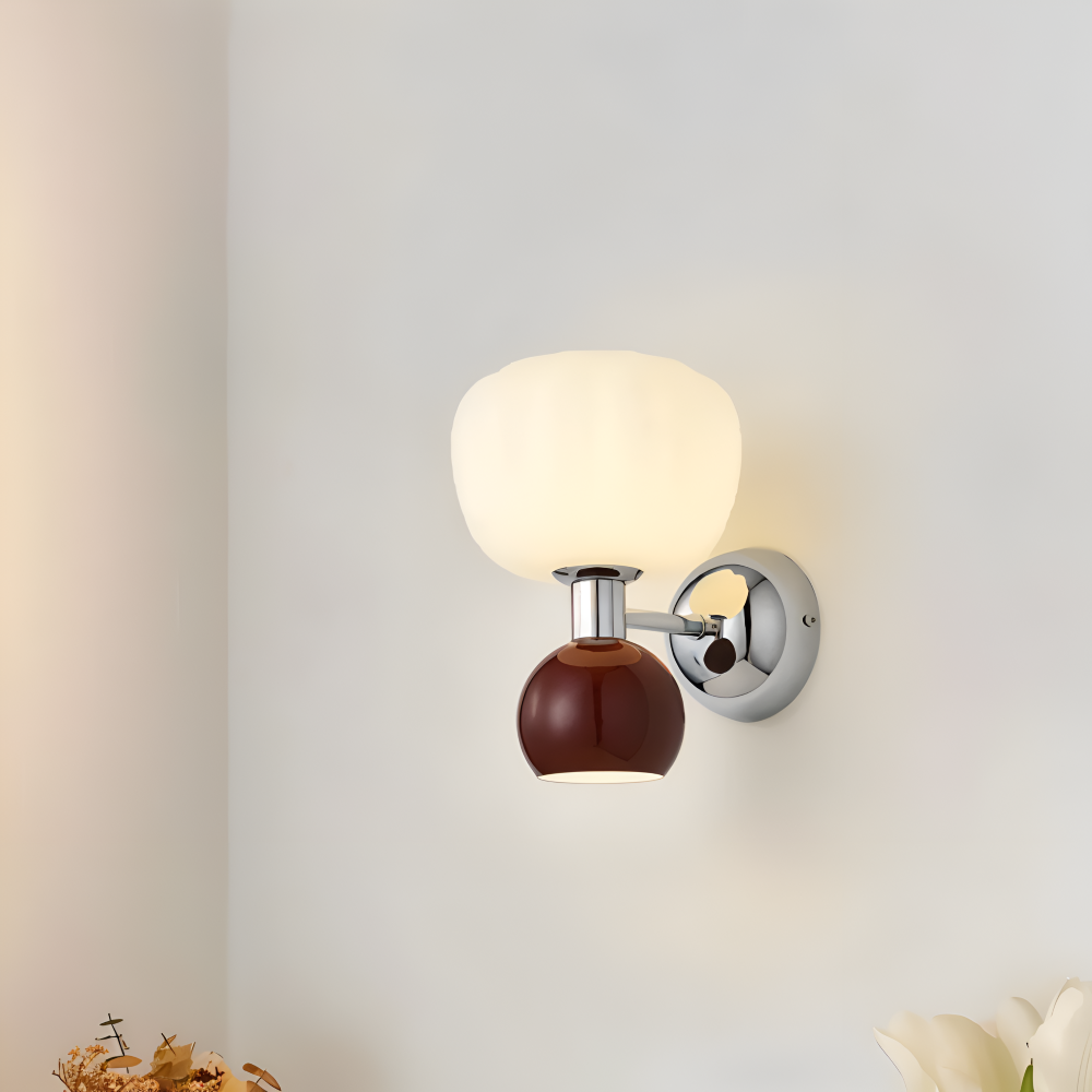 Kinkiet LED kremowy metalowy G9 minimalistyczny